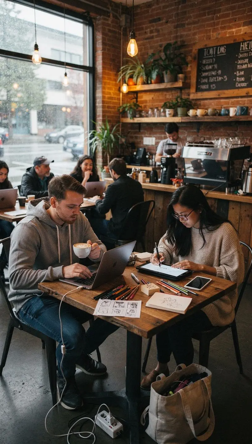 Modern office workspace